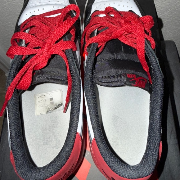 Jordan 1 Black Toe Low Sneakers - Picture 9 of 10